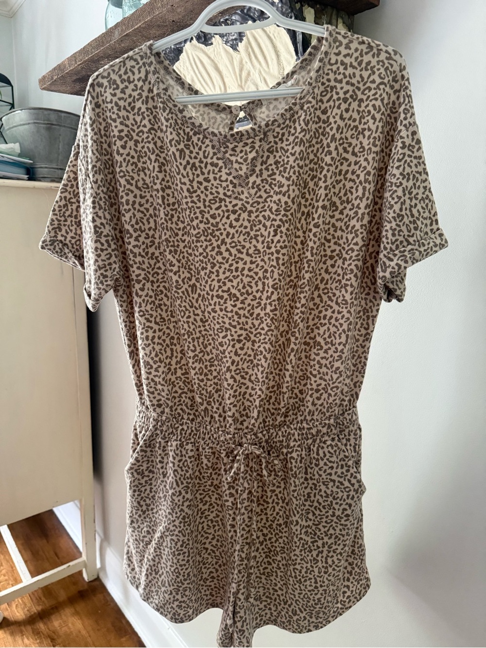 Lush Beige and Brown Leopard Print Top